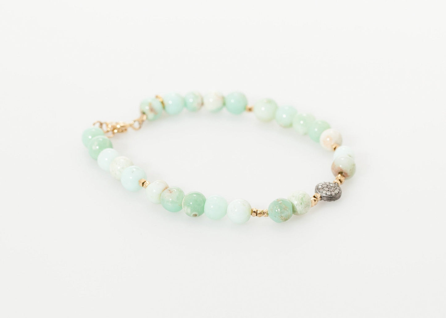 Leopold Bracelet in Green Chrysoprase